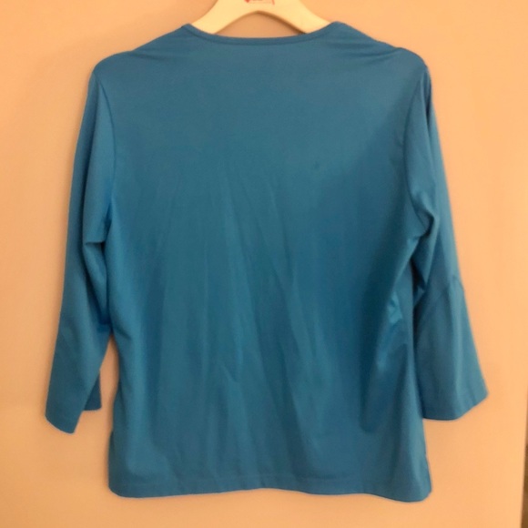 Bollé Tennis Workout Long Sleeved Blue Top Large - Picture 2 of 2